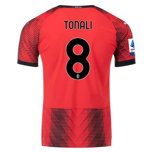 Puma Man's Sandro Tonali AC Milan 23/24 Authentic Home Jersey