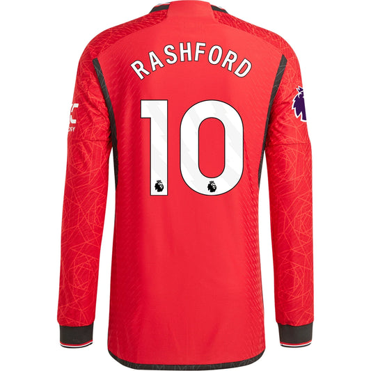 Adidas Man's Marcus Rashford Manchester United 23/24 Authentic Long Sleeves Home Jersey
