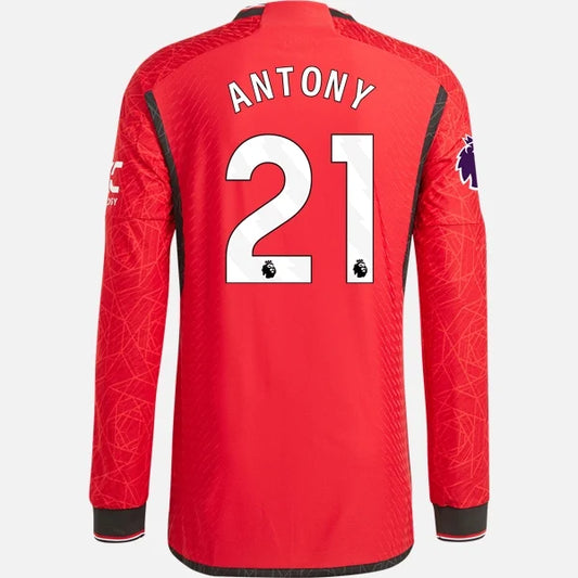 Adidas Man's Antony Manchester United 23/24 Authentic Long Sleeve Home Jersey