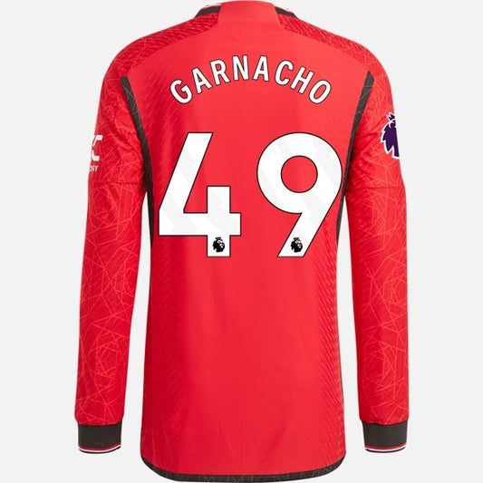 Adidas Man's Alejandro Garnacho Manchester United 23/24 Authentic Long Sleeve Home Jersey