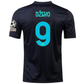 Nike Inter Milan Edin Dzeko Third Jersey w/ Champions League Patches 21/22 (Black/Total Orange)