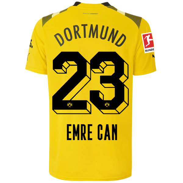 Puma Borussia Dortmund Emre Can Cup Jersey w/ Bundesliga Patch 22/23 (Cyber Yellow/Black)