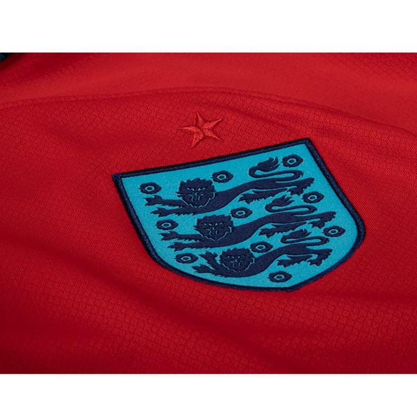 Nike England Marcus Rashford Away Jersey 22/23 w/ World Cup 2022 Patches (Challenge Red/Blue Void)