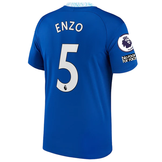 Nike Chelsea Enzo Fernandez Home Jersey w/ EPL + Club World Cup Patches 22/23 (Rush Blue)