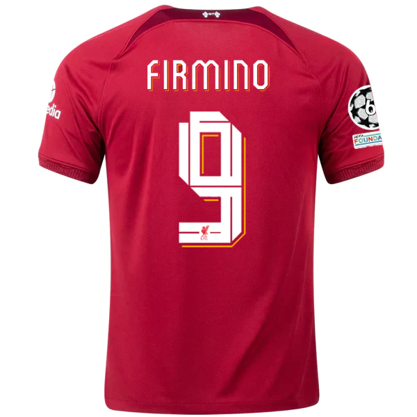 Nike Liverpool Roberto Firmino Home Jersey w/ Champions League Patches 22/23 (Tough Red/Team Red)