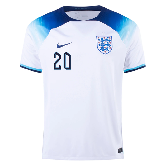 Nike England Authentic Match Phil Foden Home Jersey 22/23 (White/Blue Fury/Blue Void)