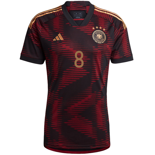 adidas Germany Leon Goretzka Away Jersey 22/23 (Black/Burgundy)