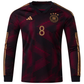 adidas Germany Leon Goretzka Away Long Sleeve Jersey 22/23 (Black/Burgundy)