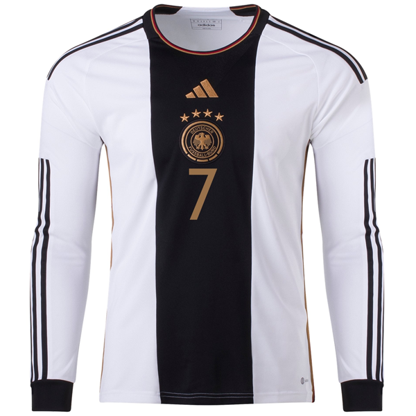 adidas Germany Kai Havertz Home Long Sleeve Jersey 22/23 (White/Black)