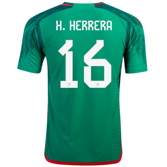 adidas Mexico Authentic Hector Herrera Home Jersey 22/23 (Vivid Green)