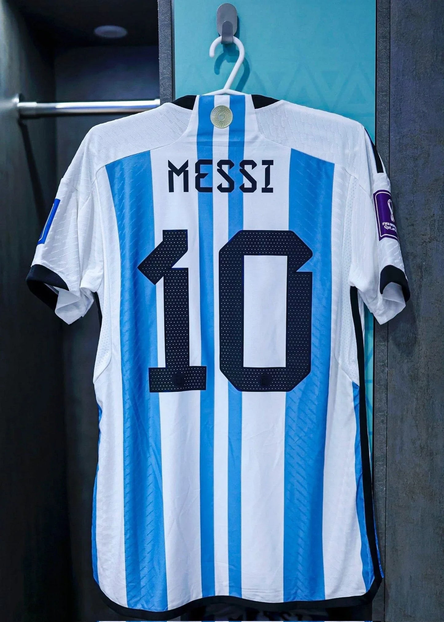 Pre-Order: Messi #10 Premium Soccer 2022 Argentina World Cup Champions Home Jersey by Adidas