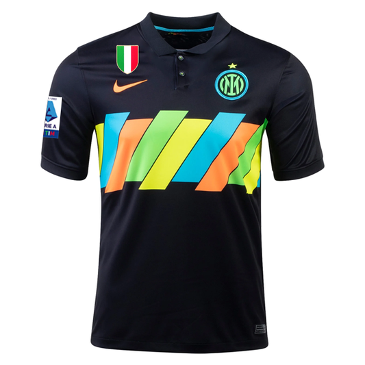 Nike Inter Milan Third Jersey w/ Serie A Patches 21/22 (Black/Total Orange)