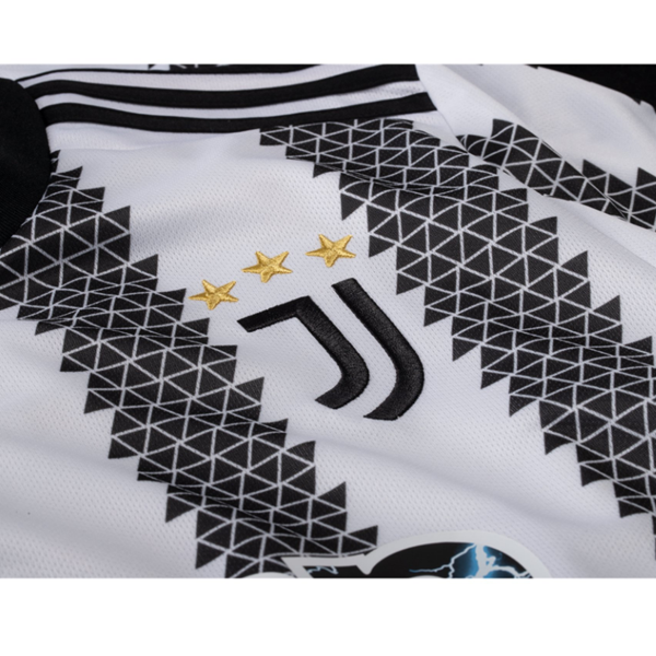 adidas Juventus Dusan Vlahovic Home Jersey w/ Champions League Patches 22/23 (White/Black)