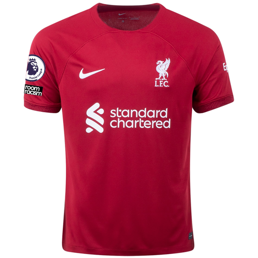 Nike Liverpool Thiago Home Jersey w/ EPL + No Room For Racism Patches 22/23 (Tough Red/Team Red)