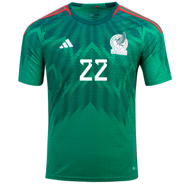 adidas Mexico Authentic Hirving Lozano Home Jersey 22/23 (Vivid Green)