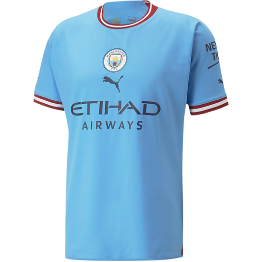 Puma Manchester City Authentic Home Jersey 22/23 (Team Light Blue/Intense Red)