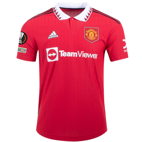 adidas Manchester United Diogo Dalot Authentic Home Jersey w/ Europa League Patches 22/23 (Real Red)