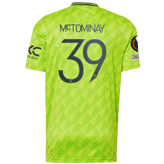 adidas Manchester United Scott McTominay Third Jersey w/ Europa League Patches 22/23 (Solar Slime)