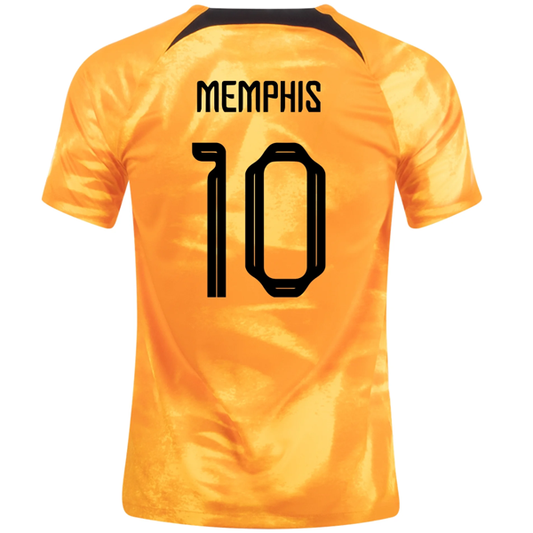 Nike Netherlands Memphis Depay Home Jersey 22/23 (Laser Orange/Black)