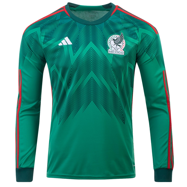 adidas Mexico Home Long Sleeve Jersey 22/23 (Vivid Green)