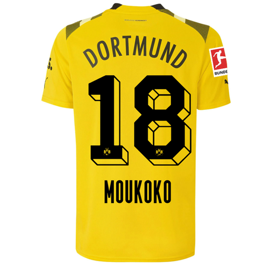 Puma Borussia Dortmund Muokoko Cup Jersey w/ Bundesliga Patch 22/23 (Cyber Yellow/Black)