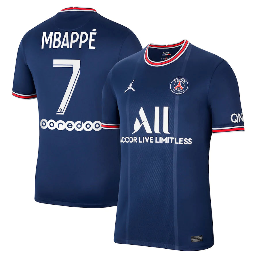 Authentic Mbappe 7 Paris Saint-Germain Home Men's Jersey 21-2022