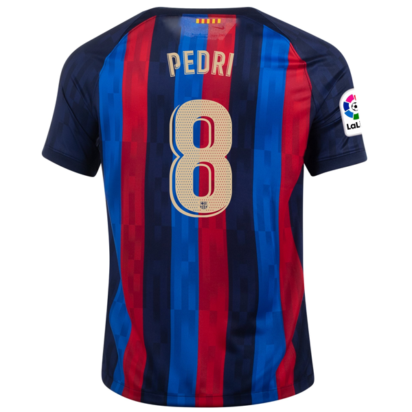 Nike Barcelona Pedri Home Jersey w/ La Liga Patch 22/23 (Obsidian/Sesame)