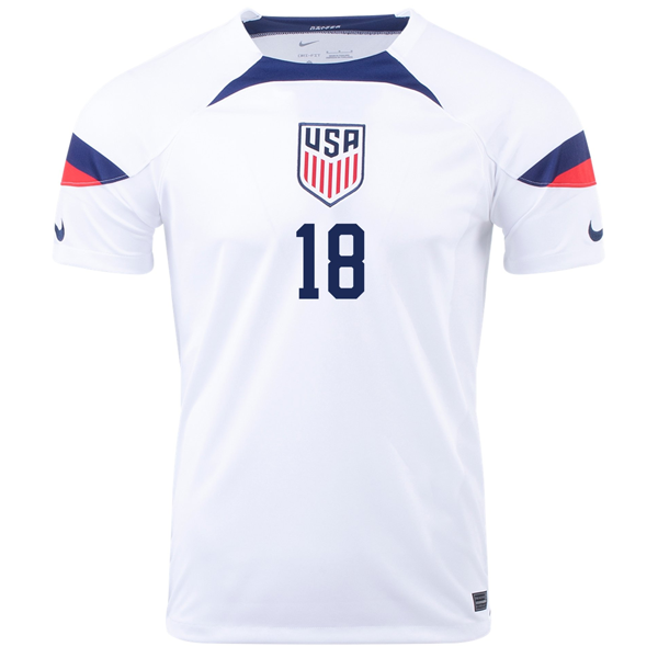 Nike United States Ricardo Pepi Home Jersey 22/23 (White/Loyal Blue)