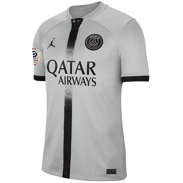 Nike Paris Saint-Germain Mukiele Away Jersey w/ Ligue 1 Champion Patch 22/23 (Light Smoke/Black)