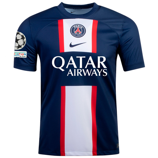 Nike Paris Saint-Germain Neymar Jr Home Jersey w/ Champions League Patches 22/23 (Midnight Navy/White)