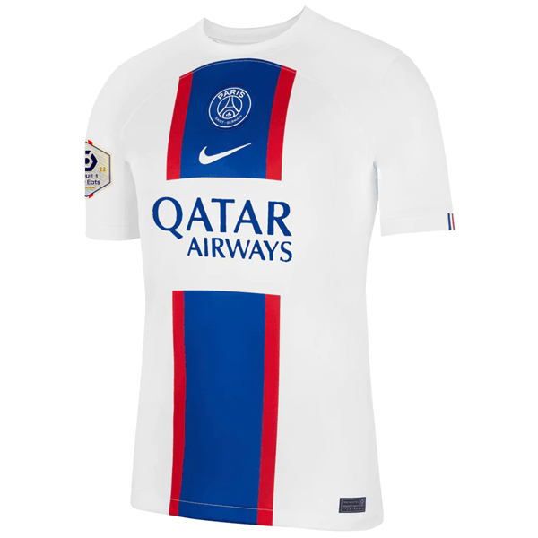 Nike Paris Saint-Germain Neymar Jr. Third Jersey w/ Ligue 1 Champion Patch 22/23 (White/Old Royal)