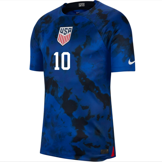 Nike United States Christian Pulisic Authentic Match Away Jersey 22/23 (Bright Blue/White)