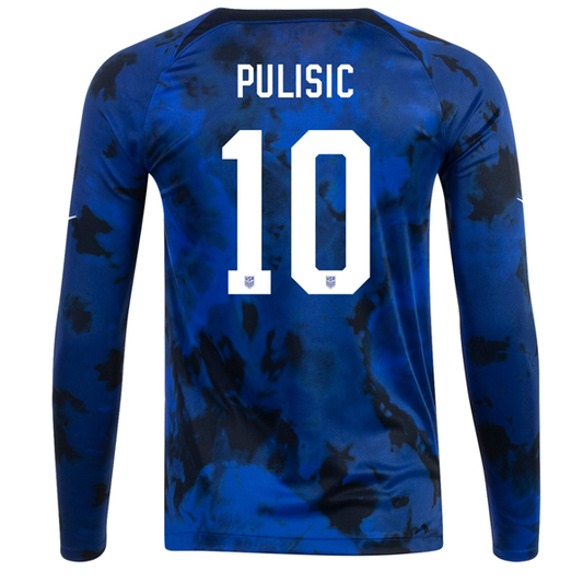 Nike United States Christian Pulisic Long Sleeve Away Jersey 22/23 (Bright Blue/White)