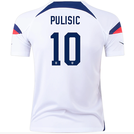 Nike Youth United States Christian Pulisic Home Jersey 22/23 (White/Loyal Blue)