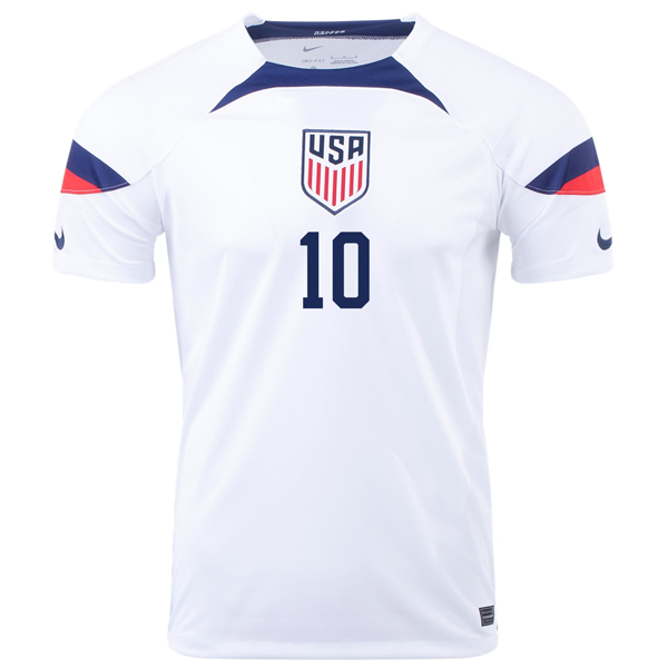 Nike United States Christian Pulisic Home Jersey 22/23 (White/Loyal Blue)