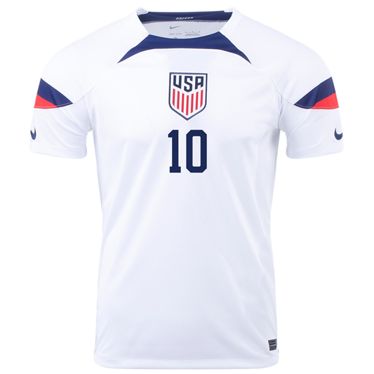 Nike United States Christian Pulisic Home Jersey 22/23 (White/Loyal Blue)