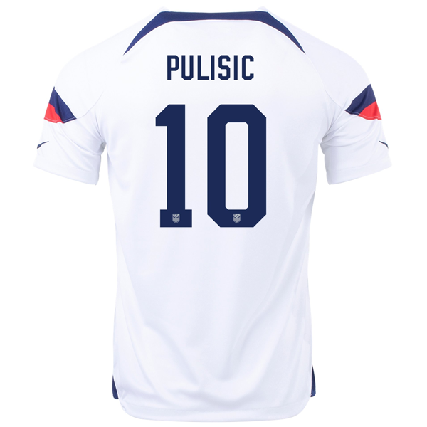 Nike United States Christian Pulisic Home Jersey 22/23 (White/Loyal Blue)