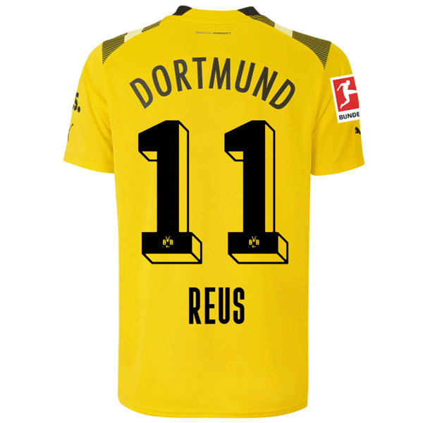 Puma Borussia Dortmund Marco Reus Cup Jersey w/ Bundesliga Patch 22/23 (Cyber Yellow/Black)