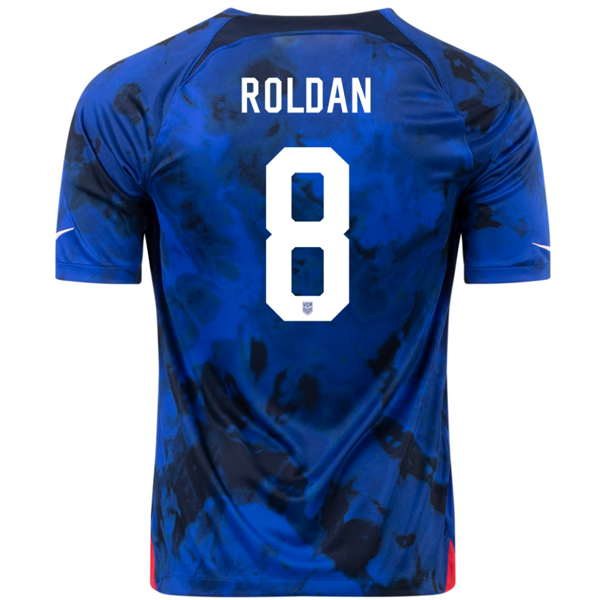 Nike United States Cristian Roldan Away Jersey 22/23 (Bright Blue/White)