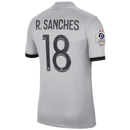Nike Paris Saint-Germain Renato Sanches Away Jersey w/ Ligue 1 Champion Patch 22/23 (Light Smoke/Black)