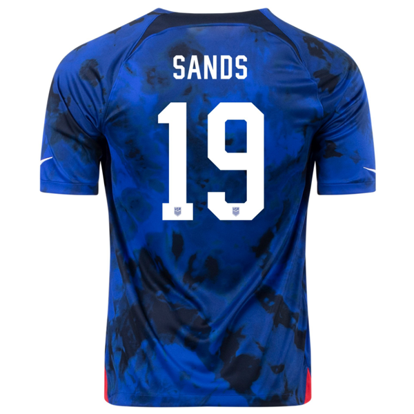 Nike United States James Sands Away Jersey 22/23 (Bright Blue/White)