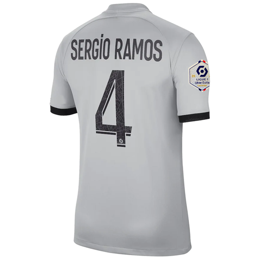 Nike Paris Saint-Germain Sergio Ramos Away Jersey w/ Ligue 1 Champion Patch 22/23 (Light Smoke/Black)