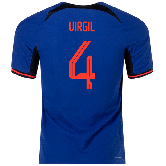 Nike Netherlands Virgil Van Dijk Match Authentic Away Jersey 22/23 (Deep Royal/Habanero Red)