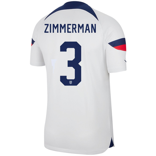 Nike United States Authentic Match Walker Zimmerman Home Jersey 22/23 (White/Loyal Blue)